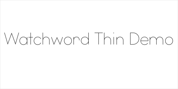 Watchword Thin Demo Logo