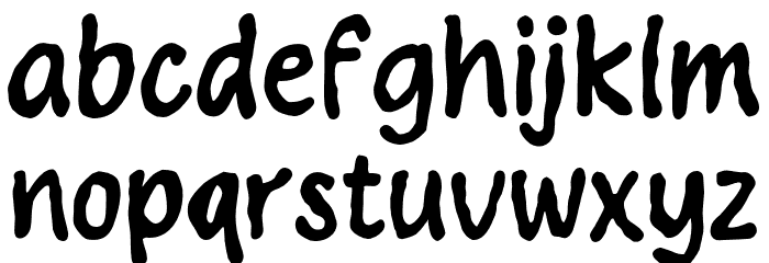 Water Air Font LOWERCASE