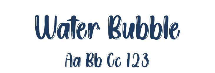Water Bubble Font Preview