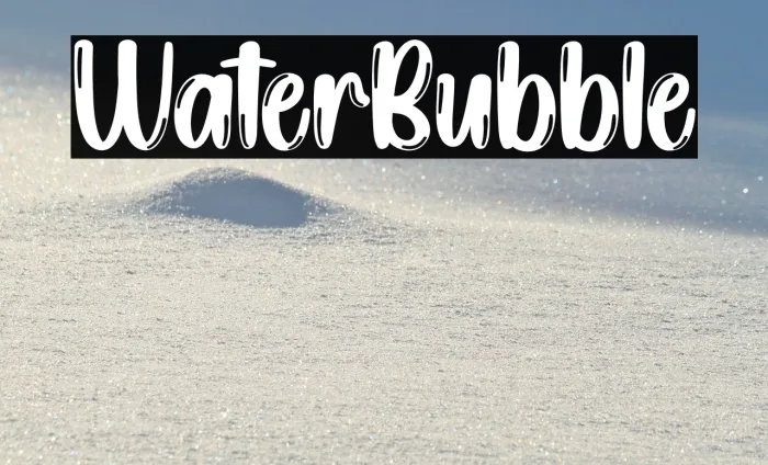 Water Bubble Example 1