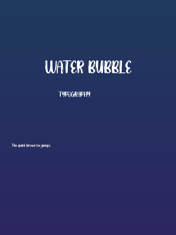 Water Bubble Poster