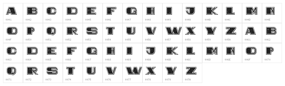 Water Fuel Rocket Regular Character Map
