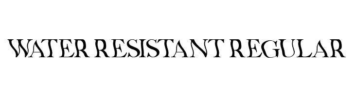 Water Resistant Regular  Free Fonts Download