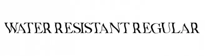 Water Resistant Regular  تنزيل الخطوط