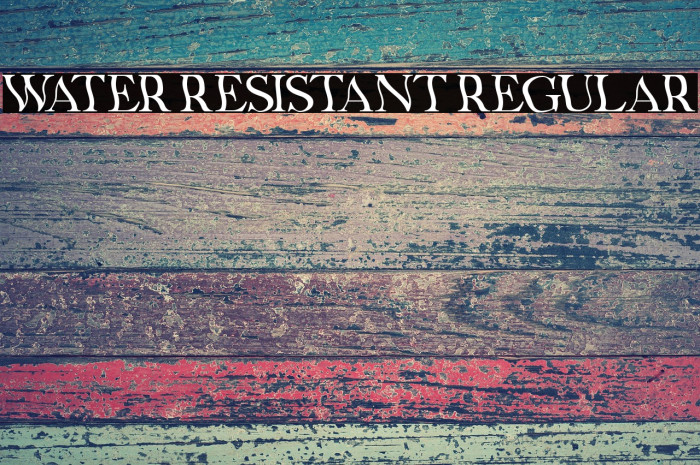 Water Resistant Regular Example 1