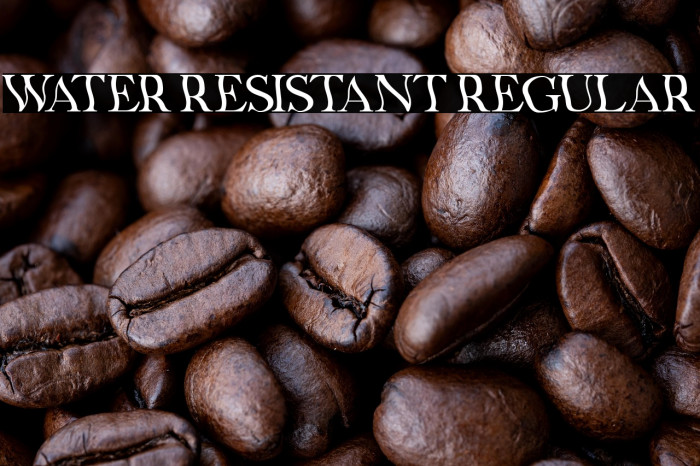 Water Resistant Regular Example 3