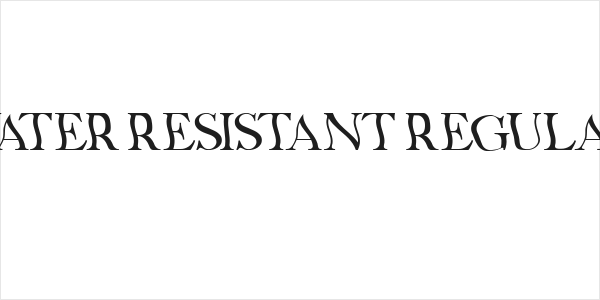 Water Resistant Regular Logo