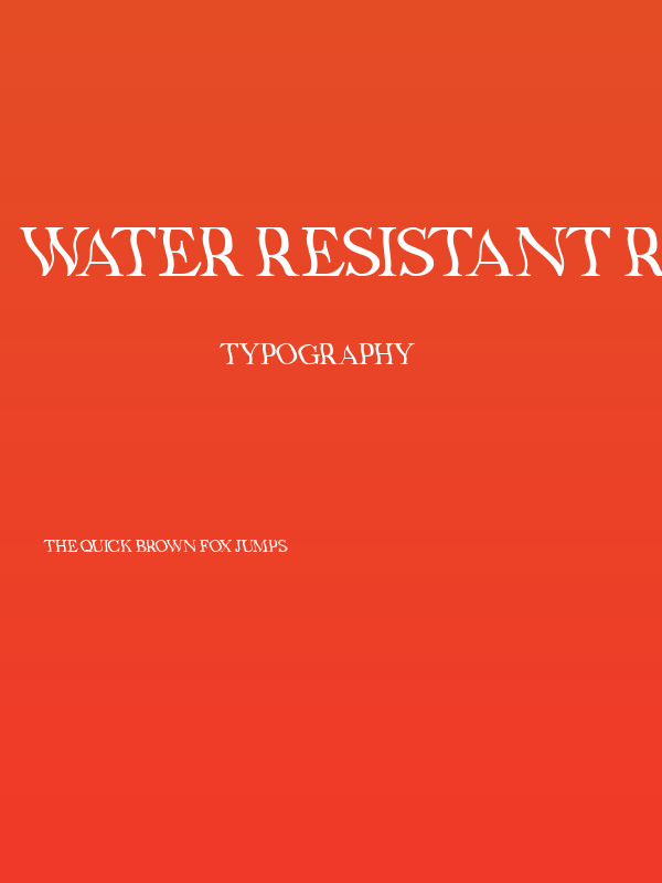 Water Resistant Regular Poster