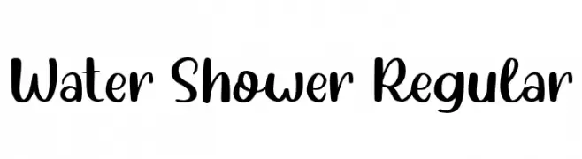 Water Shower Regular  नि: शुल्क फ़ॉन्ट्स डाउनलोड