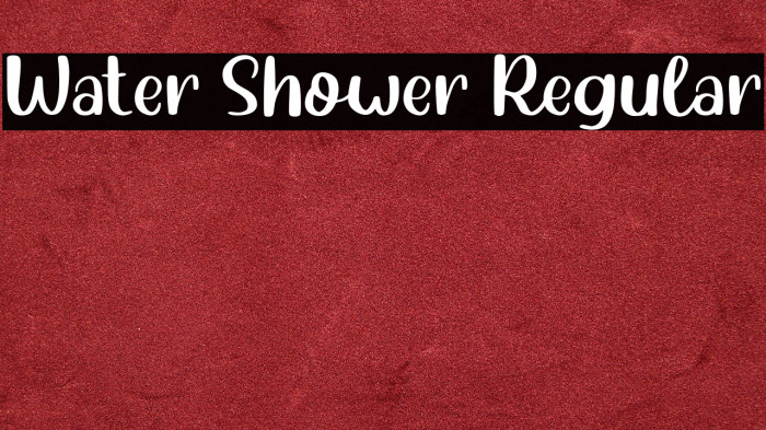 Water Shower Regular Example 2