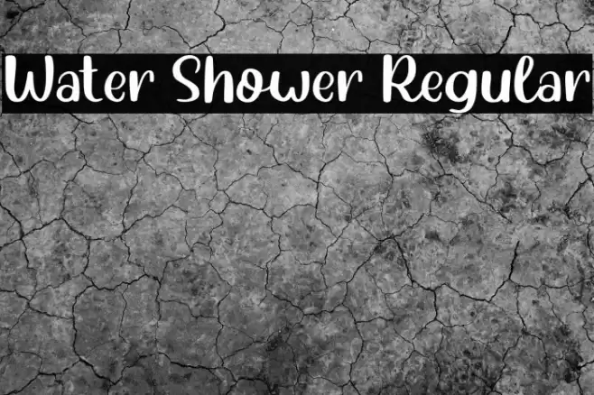 Water Shower Regular Font examples