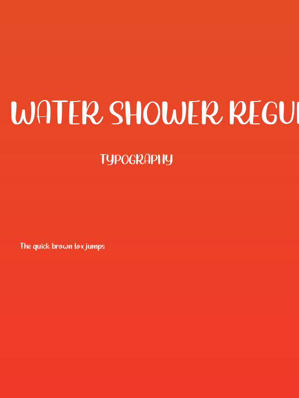 Water Shower Regular Poster