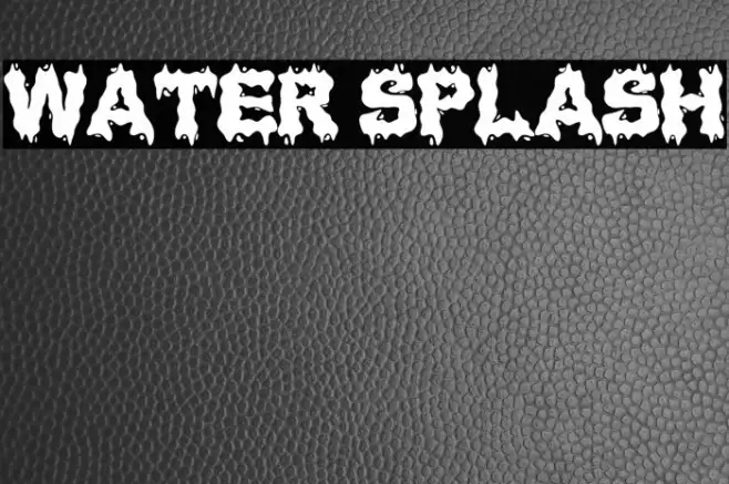 Water Splash Font examples
