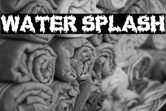 Water Splash Font examples