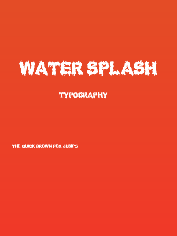 Water Splash Poster