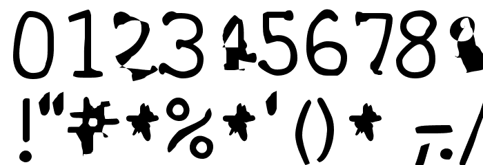 Water Torture Font OTHER CHARS