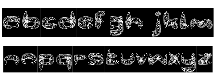 Water and Gasoline-Inverse Font LOWERCASE