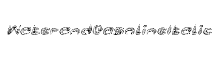Water and Gasoline Italic  Frei Schriftart Herunterladen