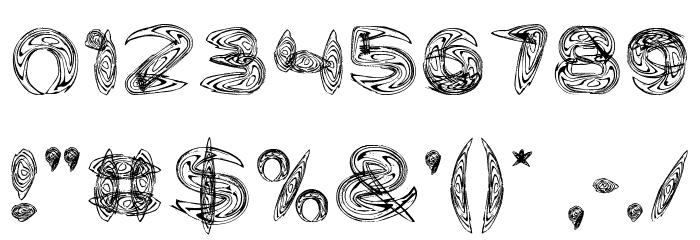 Water and Gasoline Font OTHER CHARS