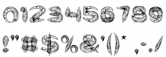 Water and Gasoline Font OTHER CHARS