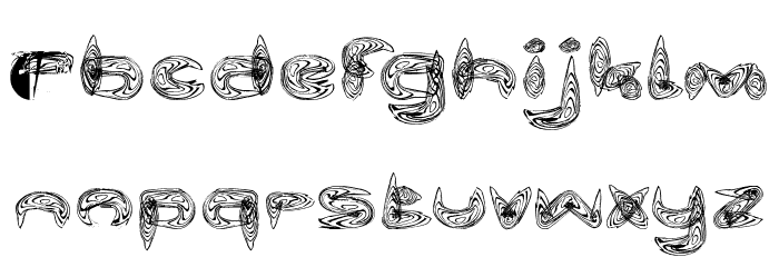 Water and Gasoline Font LOWERCASE