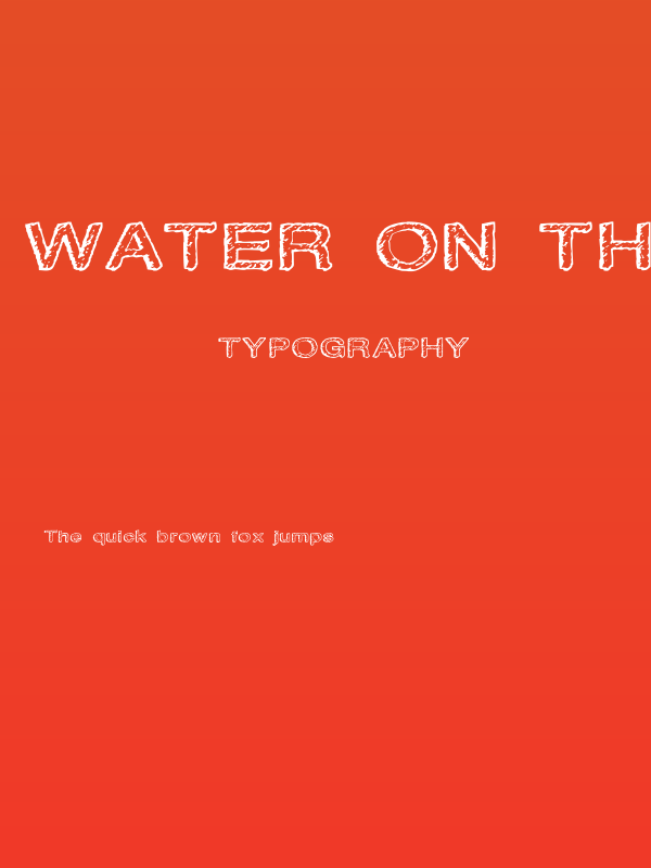 Water on the Oil Poster