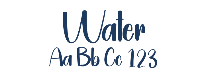Water Font Preview