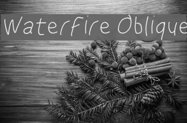 WaterFire Oblique Font examples