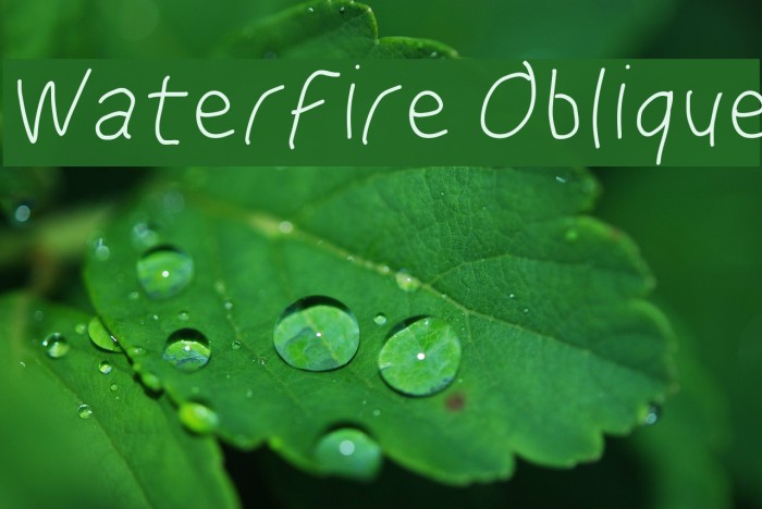 WaterFire Oblique Font examples