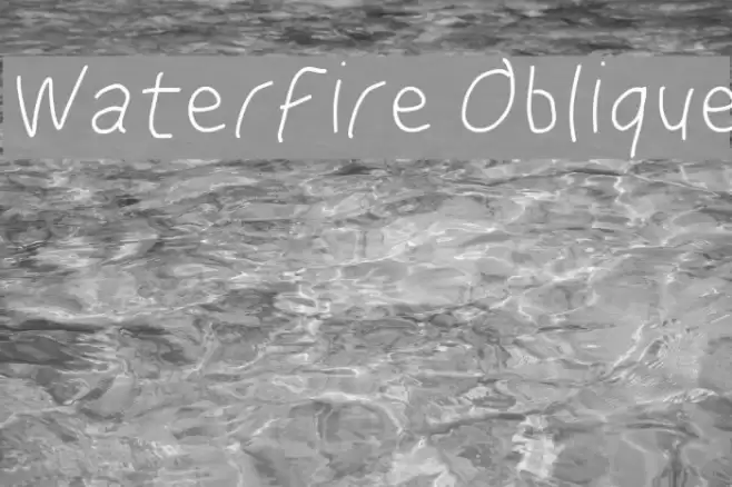 WaterFire Oblique Font examples