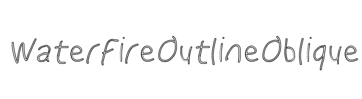 WaterFire Outline Oblique  Скачать бесплатные шрифты