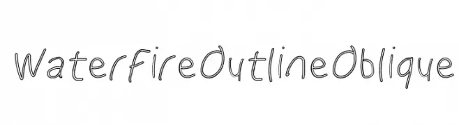 WaterFire Outline Oblique  免费字体下载