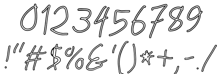 WaterFire Outline Oblique Font OTHER CHARS