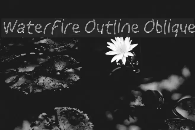 WaterFire Outline Oblique Font examples