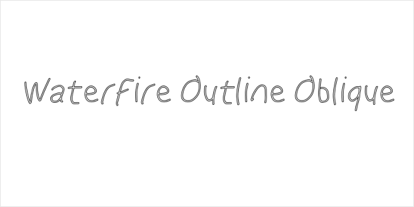 WaterFire Outline Oblique Logo