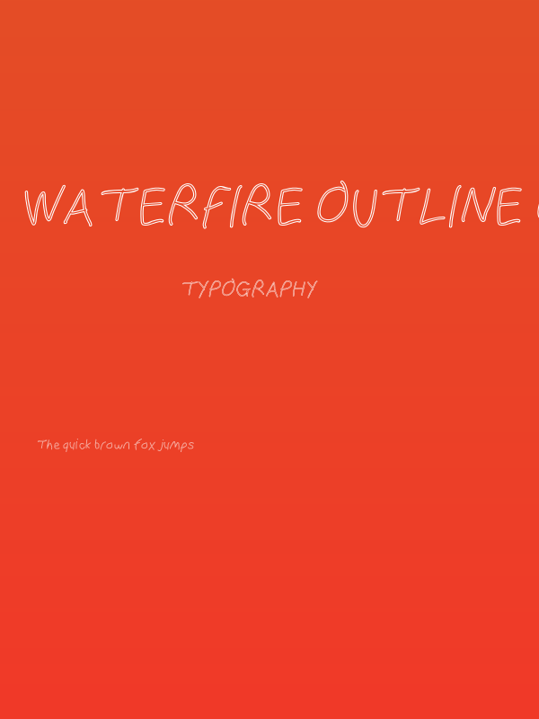 WaterFire Outline Oblique Poster