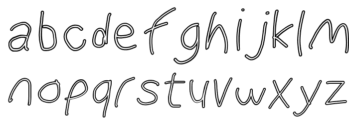 WaterFire Outline Oblique Font LOWERCASE