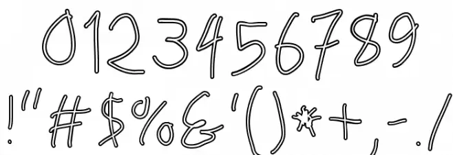 WaterFire Outline Font OTHER CHARS