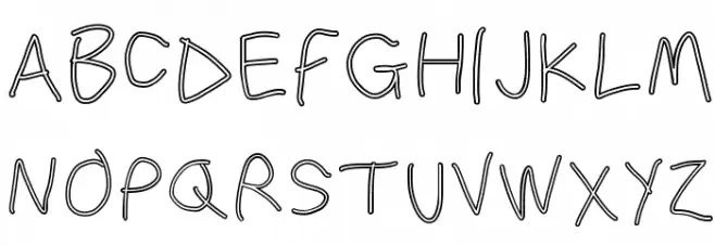 WaterFire Outline Schriftart Groß