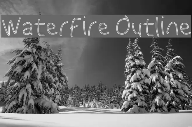 WaterFire Outline Font examples