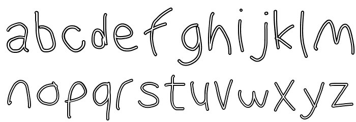 WaterFire Outline Font LOWERCASE