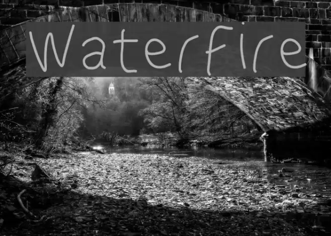 WaterFire Font examples