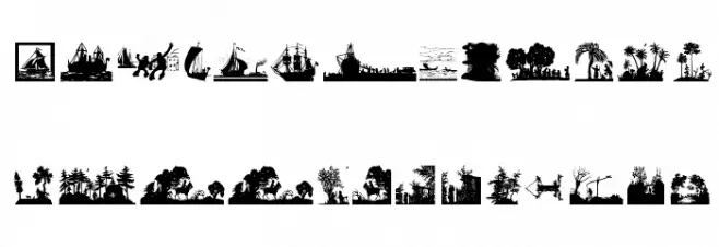 WaterFrontAndFriends Шрифта ВЕРХНИЙ