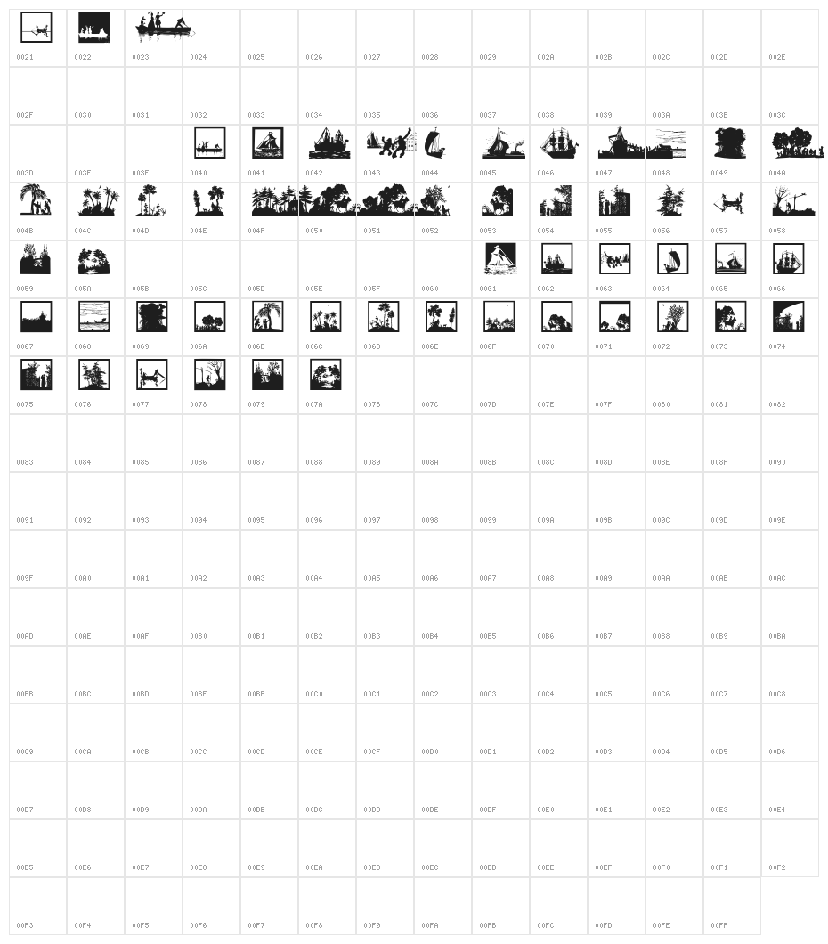 WaterFrontAndFriends Character Map