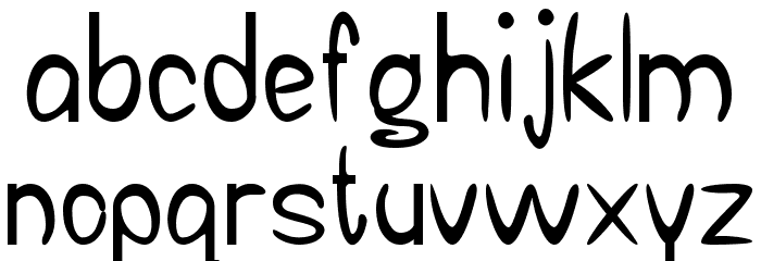 Waterbird 101 Font LOWERCASE