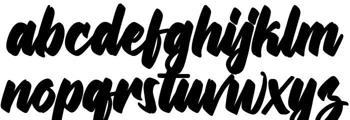 Waterfall Phoenix Font LOWERCASE