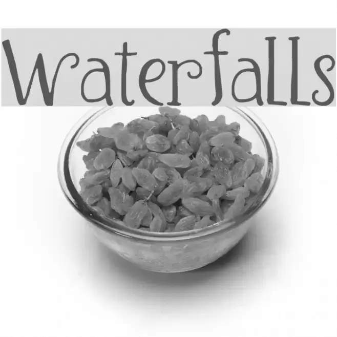 Waterfalls Font examples