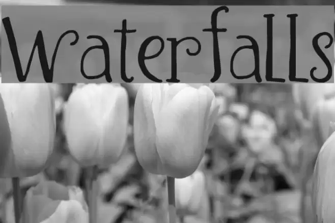 Waterfalls Font examples