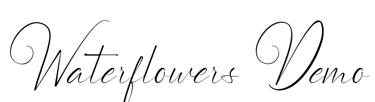 Waterflowers Demo  les polices de caractères gratuit tlcharger