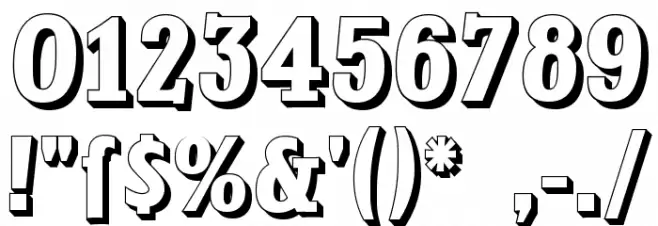 Waterloo Relief Font OTHER CHARS